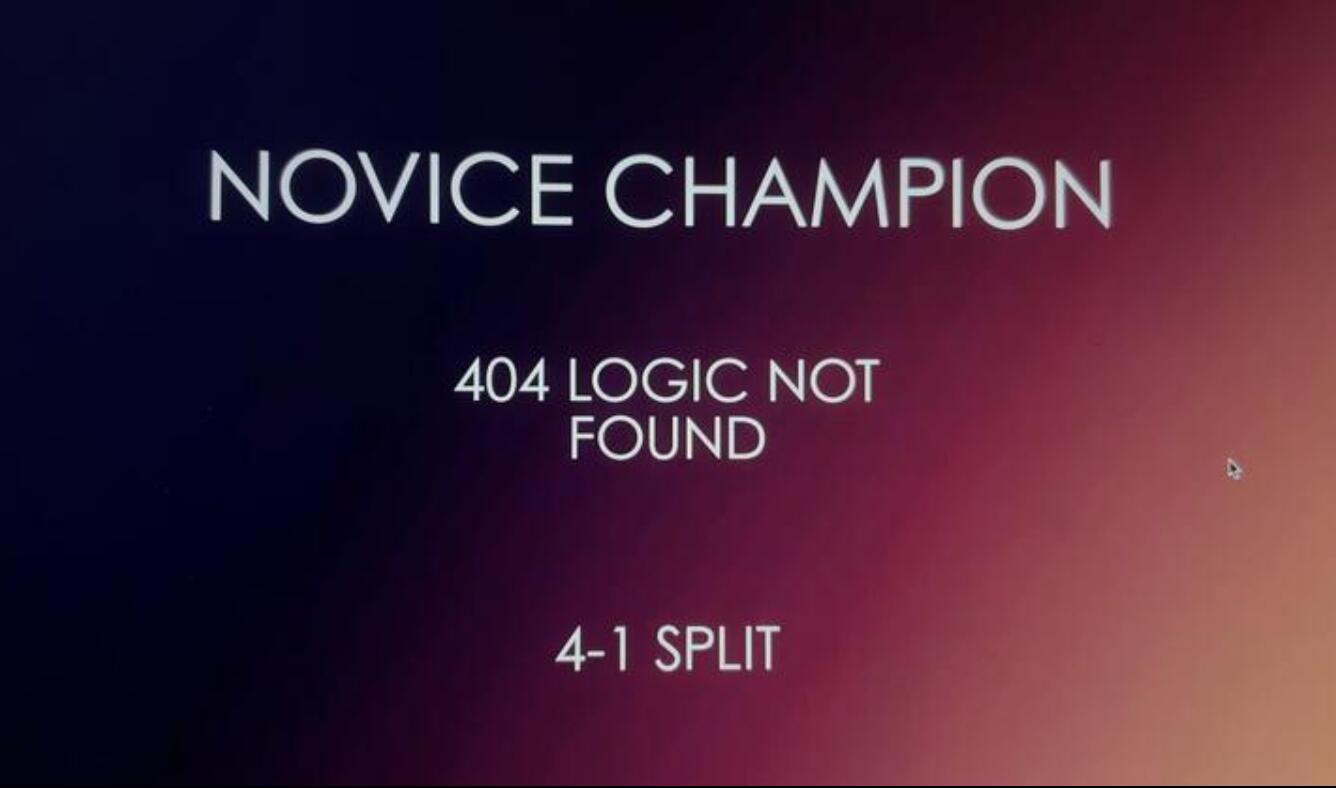 Borneo Open results slide announcing the champion, 4-1 split